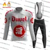Гоночные наборы 2023 Duvel Рубашка для велосипедной майки наборы с длинным рукавом тепловой дорожный велосипед теплый велосипед