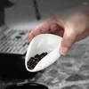 Tea brickor Kaffe doseringsbricka Multipurpose Ceramic Bean Scoop Portable Dose Cup med halkfri bas för TeaHouse El Bar