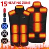 Outdoor-Jacken Hoodies Winter Hot Tank Top Plus Größe 15 Hot Jacke Mode Herren Jacke Intelligente USB Elektrische Heizung Warme Kleidung 231116