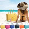 Storage Bags Large Beach Tote Waterproof Container Washable Rubber Women Bucket Handbag For Pool Gym Sports Shopping Shoulder Bag