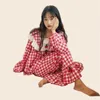 Damesslaaplounge Herfstpyjama voor dames - Koreaans Zoet en schattig Klassieke geruite prinses Homewear Pyjama met kanten kraag Elegantie comfort zln231116