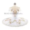 Scene Wear White Gold Professional Ballet Tutu Costumes Paquita Performance for Girls Classical Dress Competition 11 Layer 0157