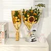 Decoratieve bloemen Handgemaakte haakbloem Bloem Zonnebloem Fake Bouquet Bruiloft Decoratie Artificial Home Ornament Teacher's Day Cadeau