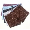 Mutande 6 pz/lotto Boxer Allentati in Cotone Quattro Pantaloncini Biancheria Intima Traspirante da Uomo Stampa Confortevole