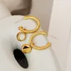 Orecchini a bottone Moda europeo americano trendy geometricoCType Ear Studs Twist Metal Design