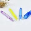 Highlighters 10st Lysande Light Pen Magic Purple 2 i 1 UV Black Light Combo Ritning Invisible Ink Pen Learning Education Toys for Child 231116