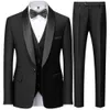 Costumes pour hommes Blazers hommes automne fête de mariage trois pièces ensemble robe pantalon grande taille 5XL 6XL mâle Blazer manteau pantalon gilet mode Slim Fit costume 231116