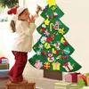 Wall Decor Baby Montessori Toy 32pcs DIY Felt Christmas Tree Toddlers Busy Board Xmas Tree Gift for Boy Girl Door Wall Ornament Decorations 231116