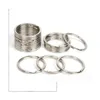 Autres articles ménagers 1 pouce Nickel Métal Split Porte-clés Porte-clés BK pour porte-clés et artisanat d'art Fournitures scolaires de bureau 1,5 x 25 mm Dr Dhvqn