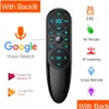 PC-Fernbedienungen Q6 Pro Sprachsteuerung 2,4 G Wireless Air Mouse mit Gyroskop Hintergrundbeleuchtung Ir-Lernen für Android TV Box H96 Max X96 Tx6S Dhxzj