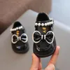 Primeros pasos zapatos de bebé niña niño pequeño cuero niño pequeño suela suave antideslizante bebé recién nacido princesa Zapatillas