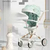 Kinderwagens# High View Kinderwagen met vier wielen Zit en lig Lichtgewicht kinderwagen Bidirectioneel opvouwbare kinderwagen 0 tot 3 jaar Q231116