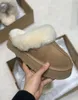 Australie Femmes Tazz Pantoufles Diapositives En Fourrure Classique Ultra Mini Plateforme Botte Tasman Slip-on Les Petites Daim Mélange De Laine Confort Hiver Bottes De Neige imperméables