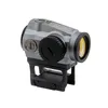 전술 1x22 태양 광학 2 Moa Red Dot Sight Hunting Riflescope 라이저 마운트가있는 멀티 코팅 된 렌즈 범위