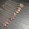 Bangle S925 Natural Strawberry Quartz Bracelet Energy Gemstone Mineral String Woman Amulet Jewelry Healing Gift 1pcs