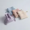 Bolsas de jóias 10pcs sacos de cordão 7/8cm pequenos acessórios organizador diy colar artesanal anéis suprimentos de embalagem de presente