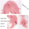 Parrucche Cosplay Genshin Impact Yae Miko parrucca di ruolo Simulazione di Halloween cuoio capelluto rosa parrucca sintetica lunga resistente al calore cappuccio parrucca gratuito 231116