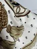 Scarves 2023 Arrival Fashion Brand White Silk Scarf 90 Cm Square Shawl Twill Wrap For Women Lady Hijab