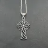 Kedjor 10st rostfritt stål wicca graverade keltiska kor knut halsband lycka till hänge