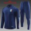 23 24 24 Włoch Dorosły dres dresowy długa kurtka zamek błyskawiczna 125. rocznica kurtek do przetrwania kombinezon treningowy piłka nożna 2023 2024 Italia Kids Football Tacksuits