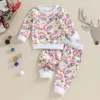 Rompers Ewodos Baby 2piece Christmas مجموعة من البلوزات الغربية طويلة الأكمام وملابس ما قبل المدرسة 231115