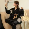 Vêtements de nuit pour femmes Automne Hiver Style Pyjamas Femmes Japonais À Manches Longues Kimono Belle Lâche Décontracté Maison Vêtements Vêtements De Nuit Féminins Vêtements De Nuit 231116