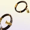 Fashion Lock Charm -armband Bangle för kvinnor och mäns festsmycken för parälskare Engagemang med Box NRJ5745093