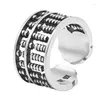 Anéis de cluster vintage estilo étnico oco ábaco anel para homens mulheres boa sorte riqueza antigo unisex motociclista hip hop jóias