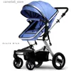 Kinderwagens# Kinderwagen 3 in 1 luxe kinderwagen pasgeboren kinderwagens High Landscape Kinderwagen Opvouwbare kinderwagens babytrolley babykinderwagen Q231116