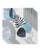 Tafel servet 4 stks abstracte tropische bladeren boho blauw vierkant 50 cm bruiloft decoratie doek keuken diner serveer servetten