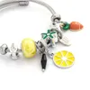 Bracciale rigido primaverile ed estivo con ananas adorabile, bracciale in acciaio al titanio, ciondolo Amazon fai da te personalizzato da donna