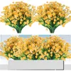 Decoratieve bloemen 10 pc's kunstmatig voor buitenplastic UV resistent faux decoratie groen tuinstruiken bulk nep