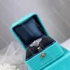 Anello di diamanti di design Anello di fidanzamento da donna Anello di nozze di gioielli in argento 925 di alta qualità Regalo di Natale di San Valentino