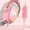 Keyboards N Pink Earpiece Rgb Wired Gaming Headset – 7.1 Surround Sound Mti Platforms Kopfhörer USB-betrieben für PC/PS4/Ns Drop Deliver Dhp39