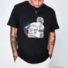 Tasarımcı Moda Giyim Lüks Tees Tshirts Fujiwara Hiroshi Travi Scotts Jack Co BR Yıldırım Göğüs Baskı Köpük Yuvarlak Boyun Erkekler Kadınlar Kısa Kollu T-Shirt Trend