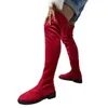 Boots Fashion Suede Womens Over The Knee High Heel Boot Winter Tall Christmas Red Sexy Party Ladies Shoe Warm Botas De Mujer 231116