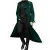 남자 트렌치 코트 남자 가을과 겨울 긴 트렌치 코트 더블 가슴 코트 벨트 느슨한 재킷 다운 코트 남자 S Anorak 재킷 231116
