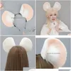 Altri accessori moda Accessori per capelli Ani Party Cute Mouse Peluche Orecchie Fascia Copricapo Cosplay 230628 Drop Delivery Fashion Acce Dh8Lg