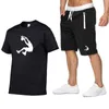 Mens Trailtsits Summer Man Sportkleding Şort Tshirt ve Saf Pamuk Giyim Mannen Basketbol EğitmeleriPak Sports Suit 230414