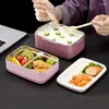 Serviesgoed roestvrijstalen doos multifunctionele lunch stapelbare dubbellaagse container picknicksalade keukenartikelen