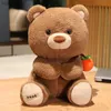 Pillows Kaii Realistic Fruit Bear Plushies Gift Funny Persimmon Bear Stuffed Animals Plush Pillows for Baby Kids Girls Home Sofa DecorL231116