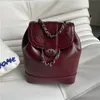 Evening Bags Niche oil wax small fragrance chain backpack bucket bag mochilas para mujer 231116