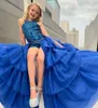 로얄 블루 걸 미인 대회 드레스 점프 슈트 2023 Ruffles Overskirt Crystals Sequin Kid Romper Little Miss Birthday 공식 파티 칵테일 가운 Teens Runway Fun-Fashion 12