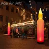 Grande bougie gonflable rouge avec lumière portable adaptée aux activités de fête de Hanoukka