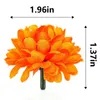 Flores decorativas Cabeças de flor de cravo de cubas a granel 100pcs artificial para guirlandas artesanato de seda laranja falsa