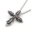 Pendant Necklaces Personalized Multi Layers Cross With Red Color Cubic Zironia For Women Stainless Steel Jewelry Birthday Gifts