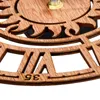 Wall Clocks Sun Shaped Round Roman Numeral Wood Clock Home Office Shop Decorative Wooden Hanging