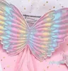 Śliczne dziewczyny kostiumy Performance Props Gradient Kolor Butterfly Princess Angel Wings Wai Stick Kids Ubranie się zabawa