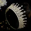 Tall Cubic Zirconia Wedding Bridal Crowns Princess Sweet 16 CZ Tiaras Quinceanera Födelsedag hårtillbehör för kvinnor