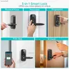 Smart Lock Hornbill Bluetooth Fingerprint Smart Door Lock Serratura biometrica elettronica con maniglia Serrature Keyless Entry Smart Home SecurityL231116